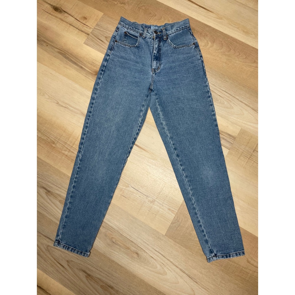 New York Line Vintage High Waisted Mom Jeans Medium Wash 100% Cotton Size 4 - Picture 5 of 8